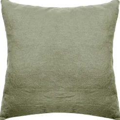 Linnea Taie d'oreiller uni 65X65 cm lin lavé froissé SONATE vert Sauge