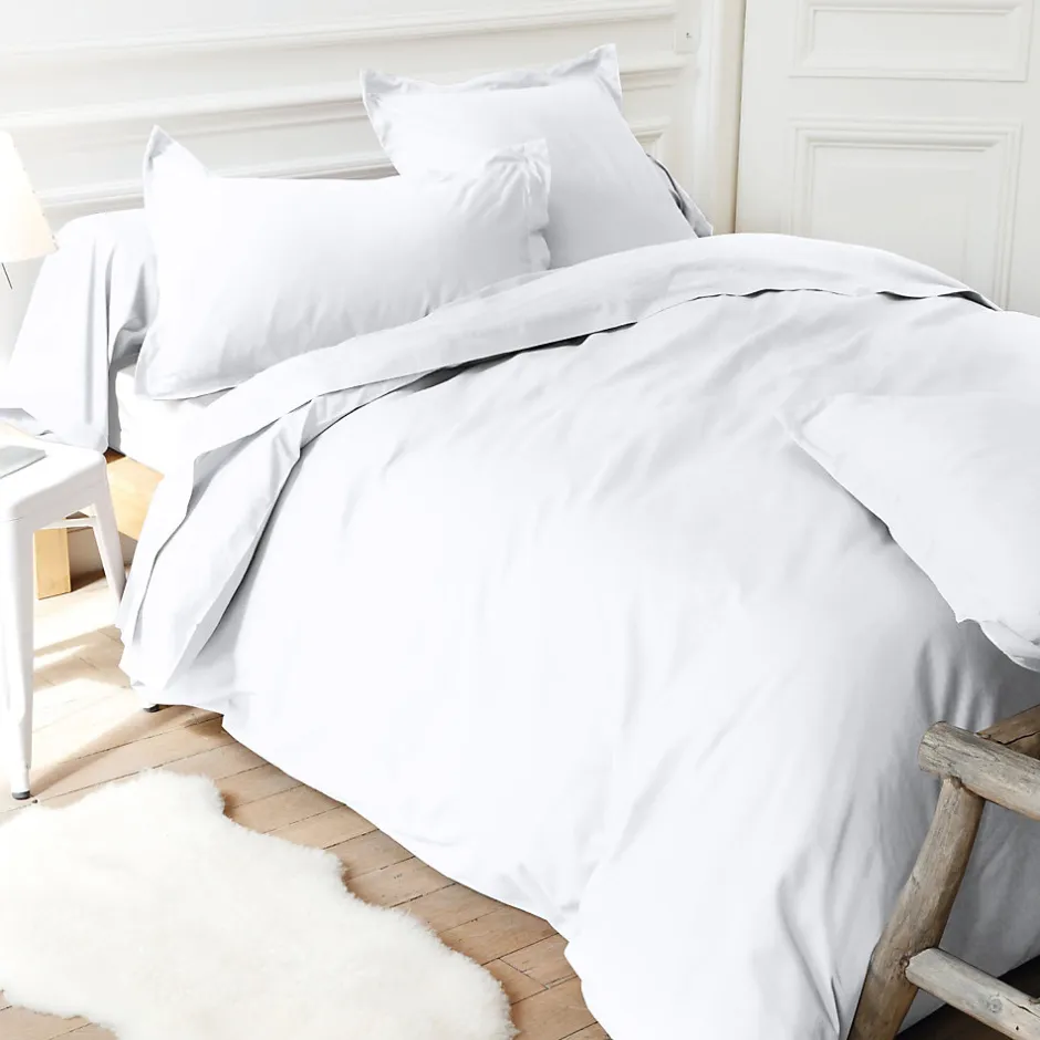 Linnea Taie d'oreiller uni 65x65 cm pur percale PRIMO Blanc