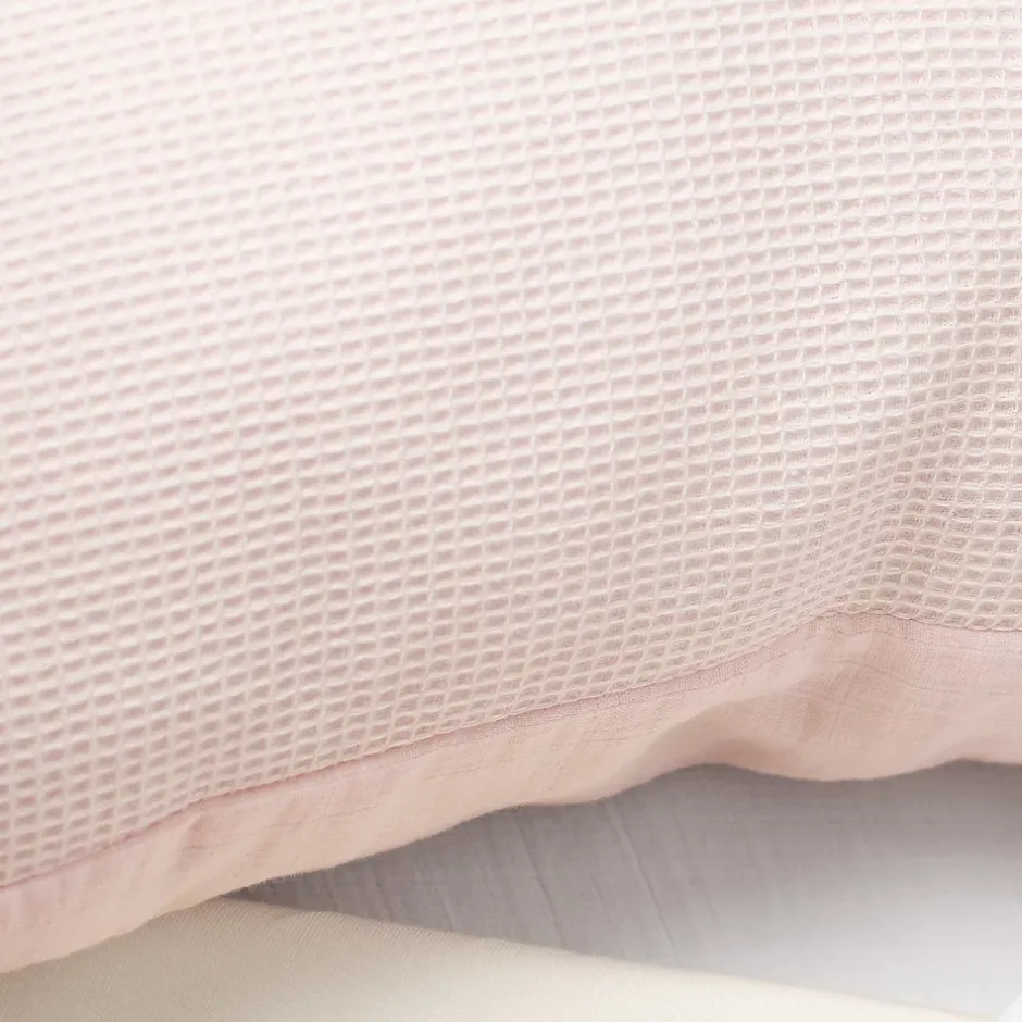 Sevira Kids Taie d'oreiller unie en coton nid d'abeille Best