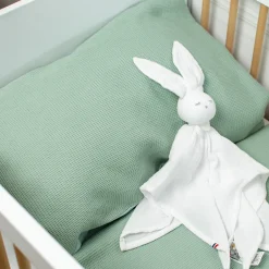 Sevira Kids Taie d'oreiller unie en coton nid d'abeille