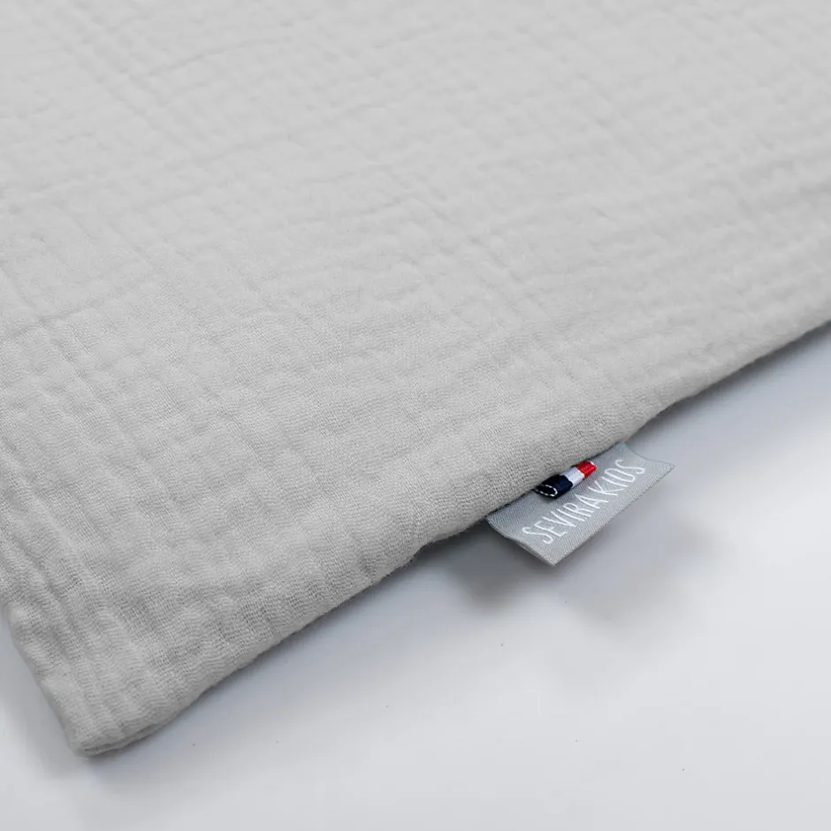 Sevira Kids Taie d'oreiller unie en double gaze de coton