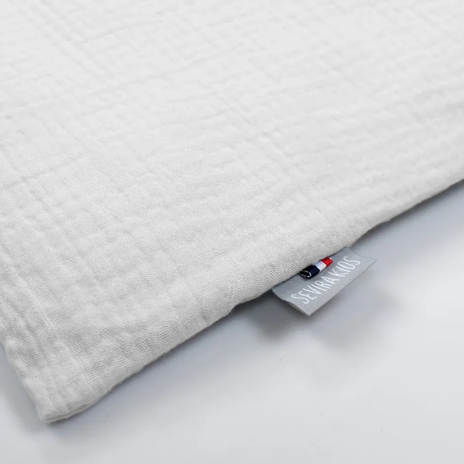 Sevira Kids Taie d'oreiller unie en double gaze de coton Online