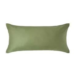 Homescapes Taie d'oreiller vert mousse en coton égyptien bio 400 fils, 40x80 cm -