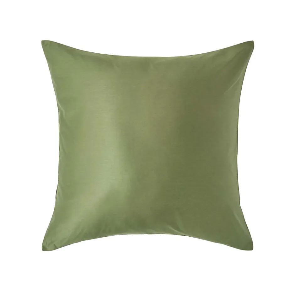 Homescapes Taie d'oreiller vert mousse en coton égyptien bio 400 fils, 60x60 cm -