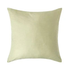 Homescapes Taie d'oreiller vert sauge satin rayé en coton égyptien 330 fils, 80x80 cm - New