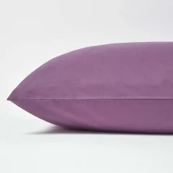 Homescapes Taie d'oreiller violet 100% coton égyptien 200 fils, 50x75 cm - New