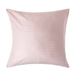 Homescapes Taie d'oreiller violet satin rayé en coton égyptien 330 fils, 80x80 cm -
