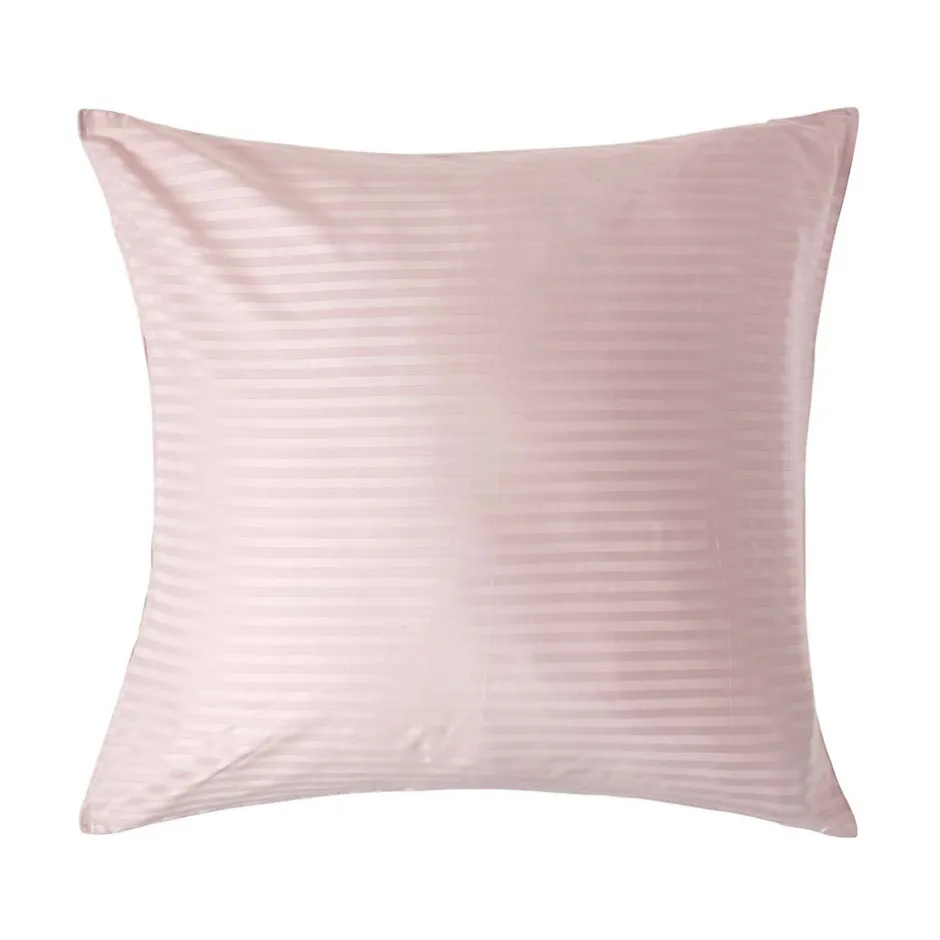 Homescapes Taie d'oreiller violet satin rayé en coton égyptien 330 fils, 80x80 cm -