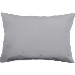 Linnea Taie d'oreiller volants plats 50x70 cm percale MANOIR gris Acier