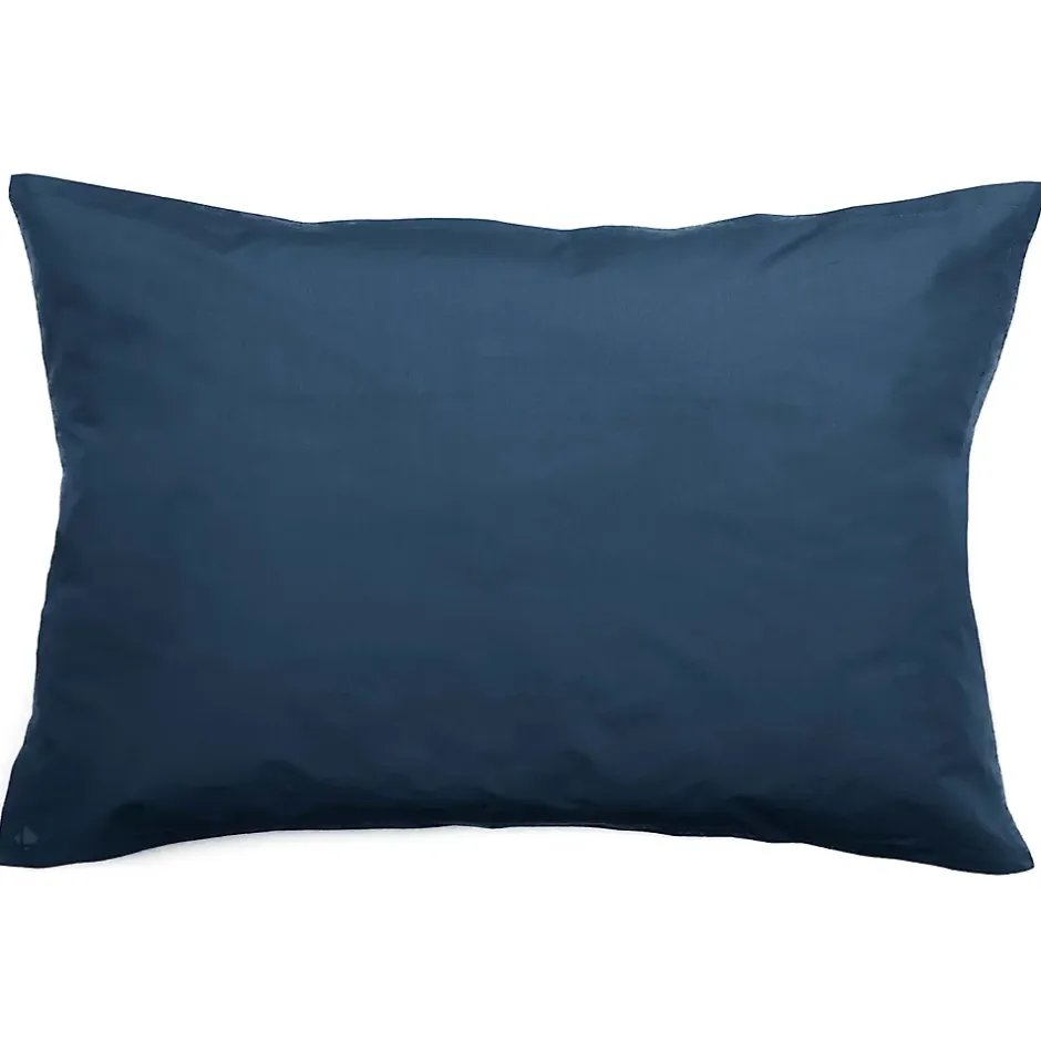 Linnea Taie d'oreiller volants plats 50x70 cm percale MANOIR bleu Marine Discount