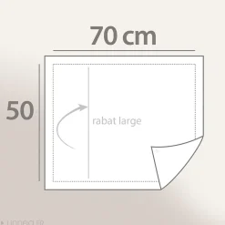 Linnea Taie d'oreiller volants plats 50x70 cm percale MANOIR bleu Marine Discount