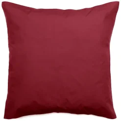 Linnea Taie d'oreiller volants plats 65x65 cm percale MANOIR rouge Carmin