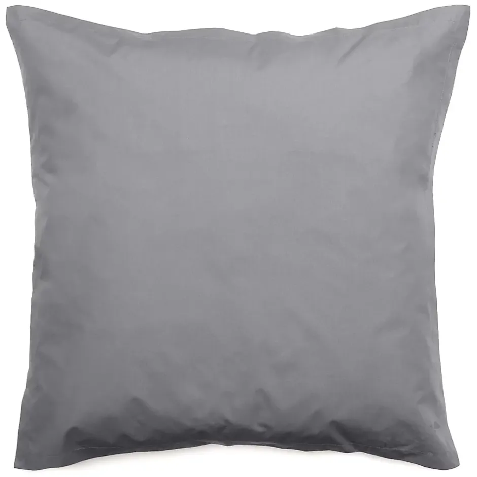 Linnea Taie d'oreiller volants plats 65x65 cm percale MANOIR gris Ardoise Hot