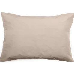 Linnea Taie d'oreiller volants plats 50x70 cm percale MANOIR beige Lin