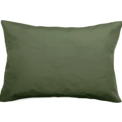 Linnea Taie d'oreiller volants plats 50x70 cm percale MANOIR vert Mousse