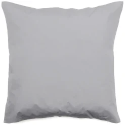 Linnea Taie d'oreiller volants plats 65x65 cm percale MANOIR gris Acier
