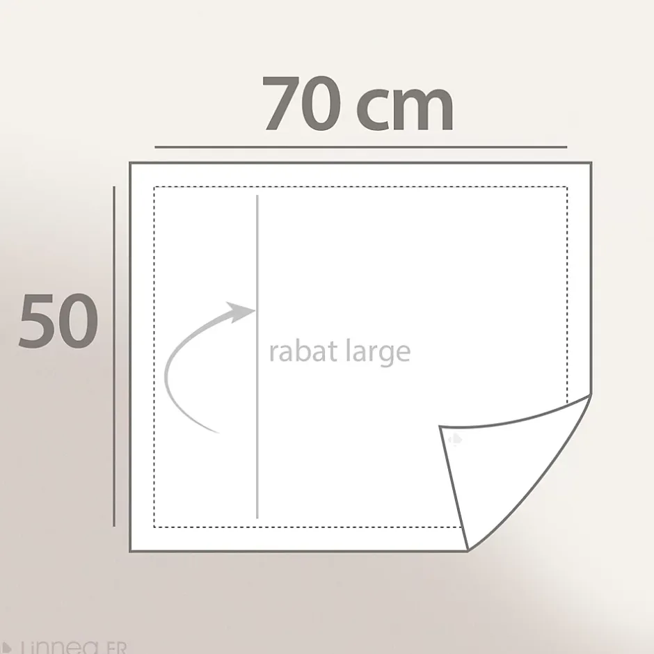 Linnea Taie d'oreiller volants plats 50x70 cm percale MANOIR gris Ardoise Discount