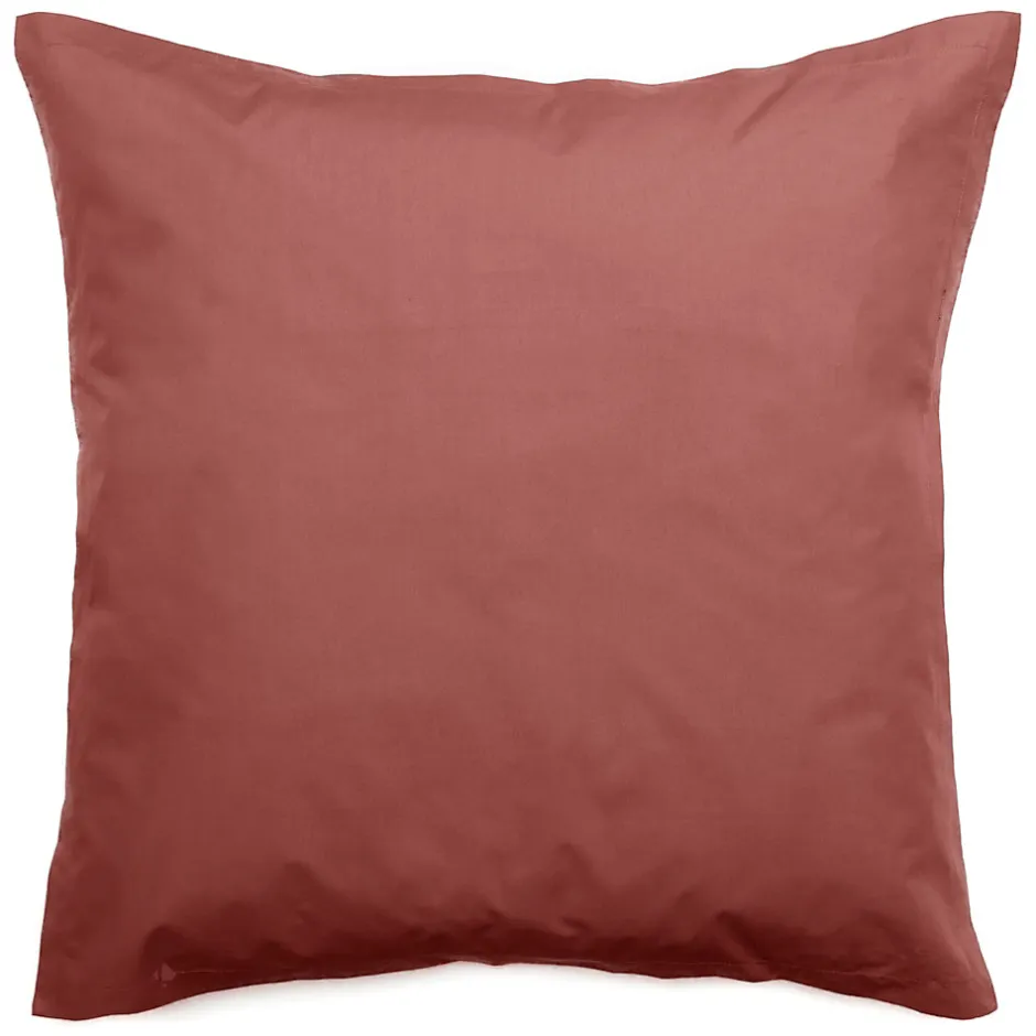 Linnea Taie d'oreiller volants plats 65x65 cm percale MANOIR rose Peche