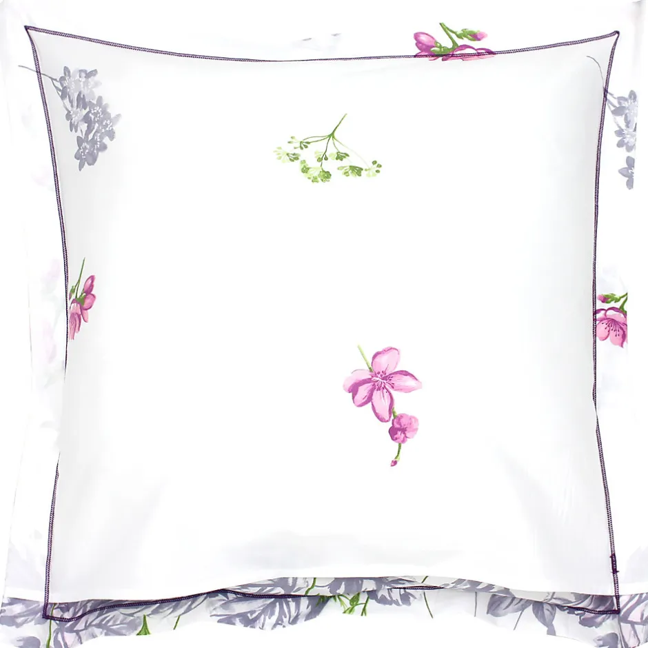 Linnea Taie d'oreiller 65x65 cm coton PRETTY blanc
