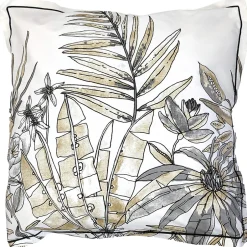 Linnea Taie d'oreiller 65x65 cm coton SUMATRA gris Fusain