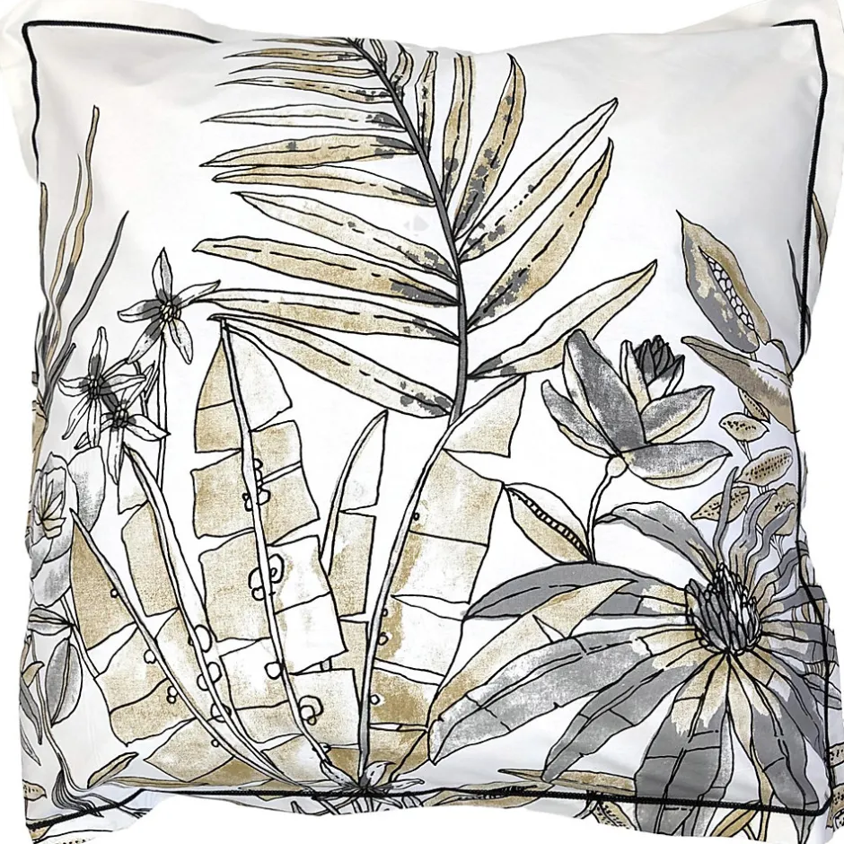 Linnea Taie d'oreiller 65x65 cm coton SUMATRA gris Fusain
