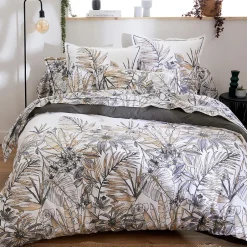 Linnea Taie d'oreiller 65x65 cm coton SUMATRA gris Fusain