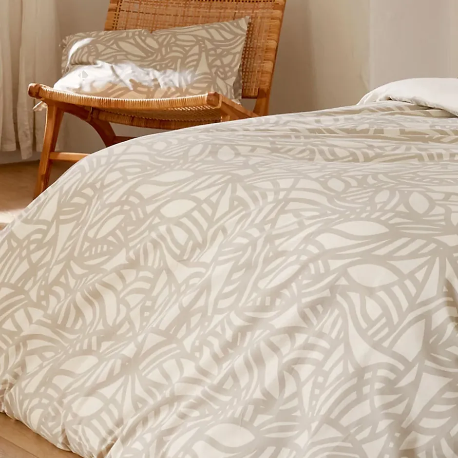 Linnea Taie d'oreiller 50x70 cm coton lavé SERENA géométrique Beige écru