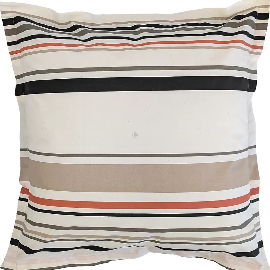 Linnea Taie d'oreiller 65x65 cm coton HUGO beige/corail