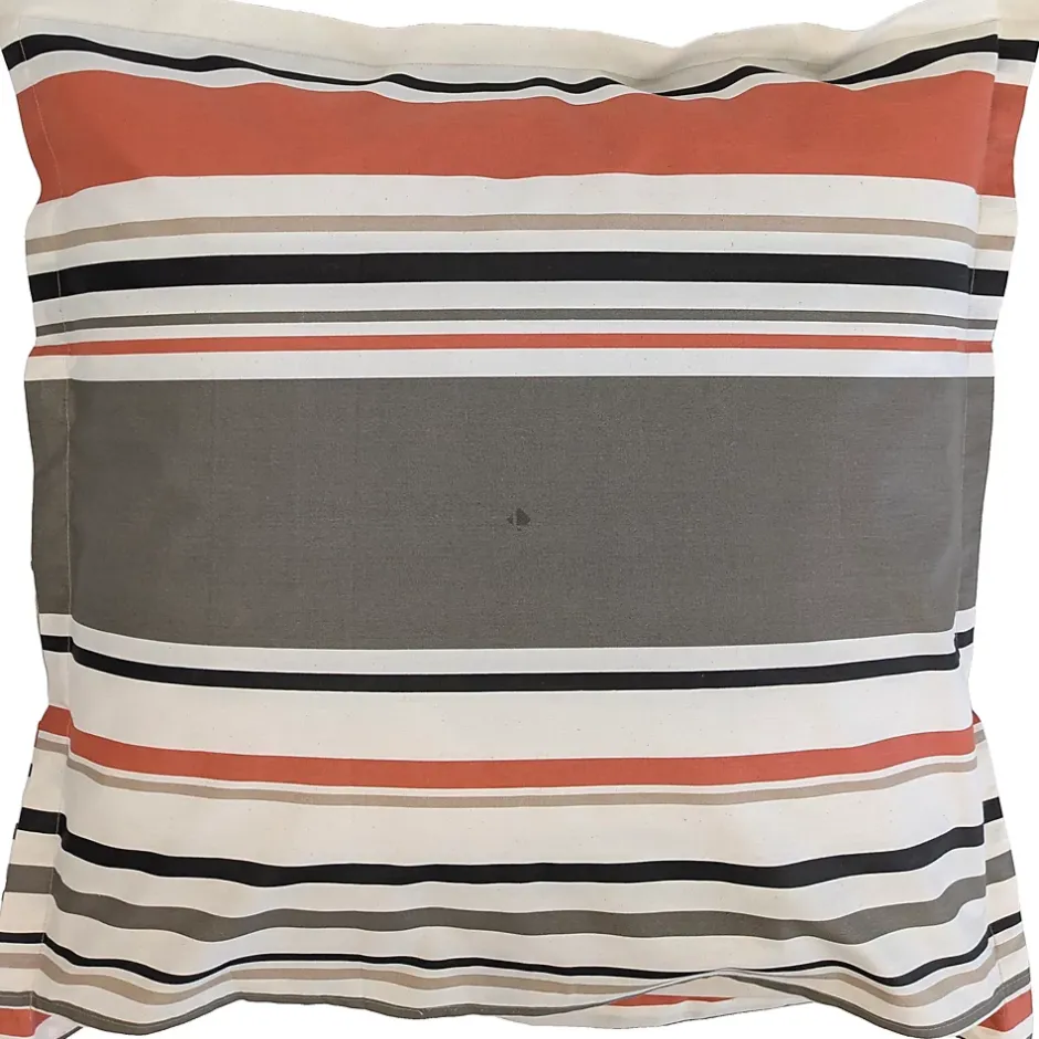 Linnea Taie d'oreiller 65x65 cm coton HUGO beige/corail