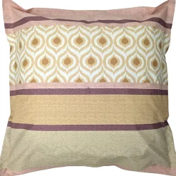 Linnea Taie d'oreiller 65x65 cm coton INOUK rose/beige Discount