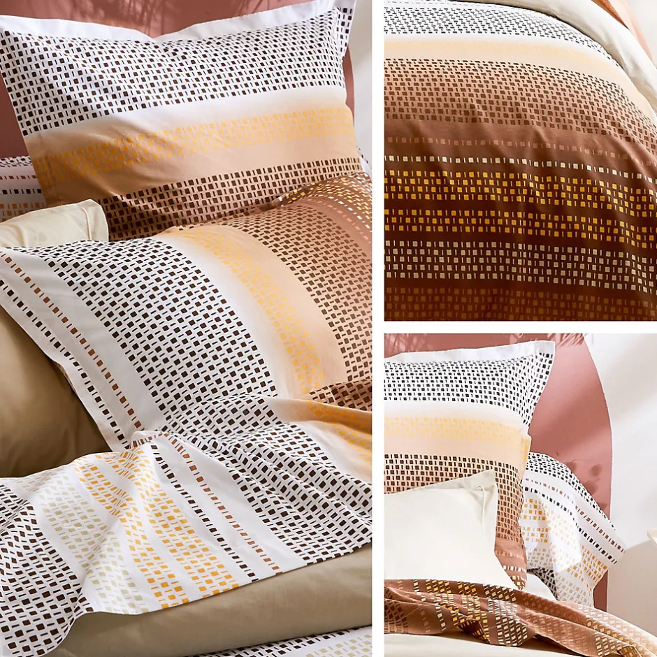 Linnea Taie d'oreiller 65x65 cm coton NIAGARA marron Châtaigne Best