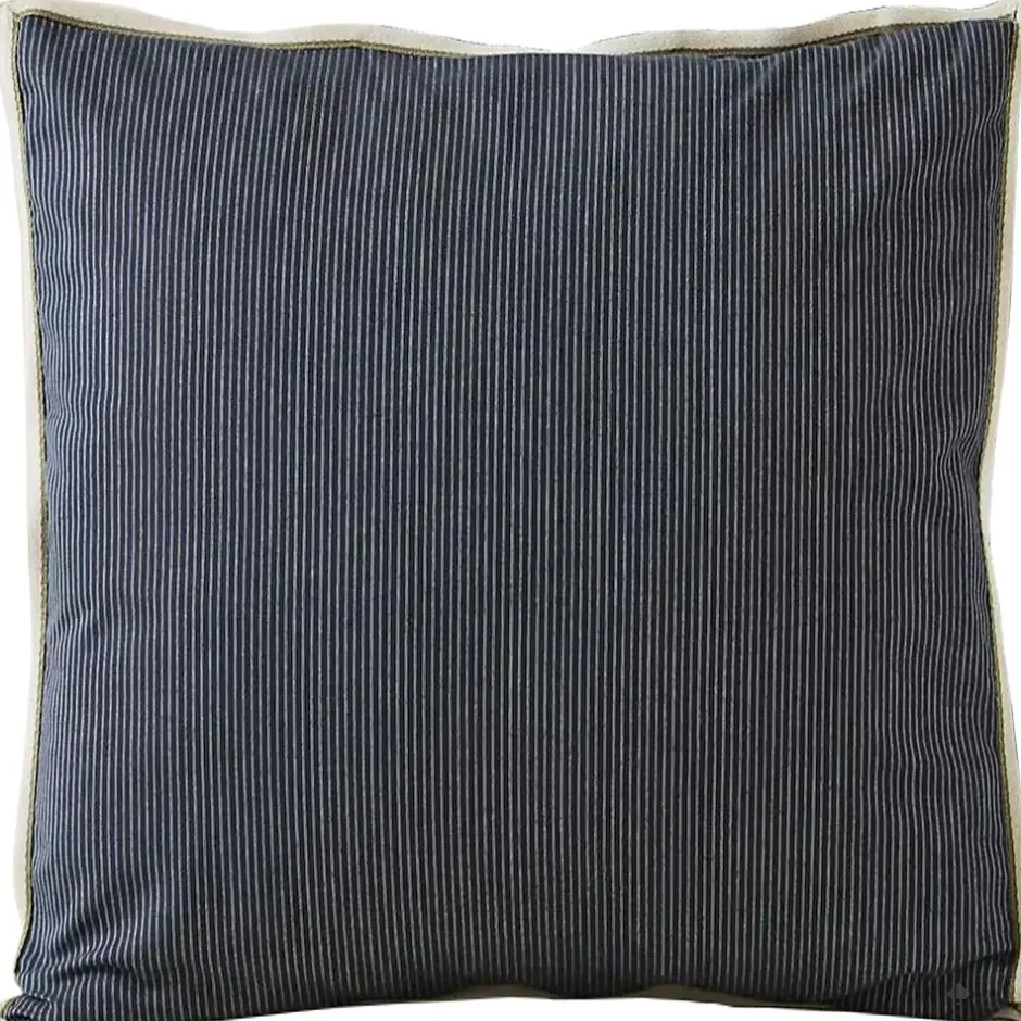 Linnea Taie d'oreiller 65x65 cm coton BRIXTON à rayures noires Best