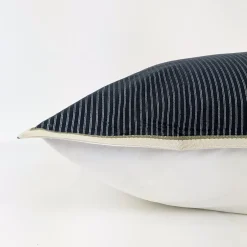 Linnea Taie d'oreiller 65x65 cm coton BRIXTON à rayures noires Best