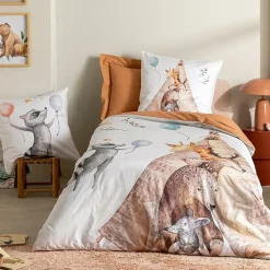 Linnea Taie d'oreiller 65x65 cm en 100% percale de coton TIPI blanc