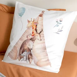 Linnea Taie d'oreiller 65x65 cm en 100% percale de coton TIPI blanc