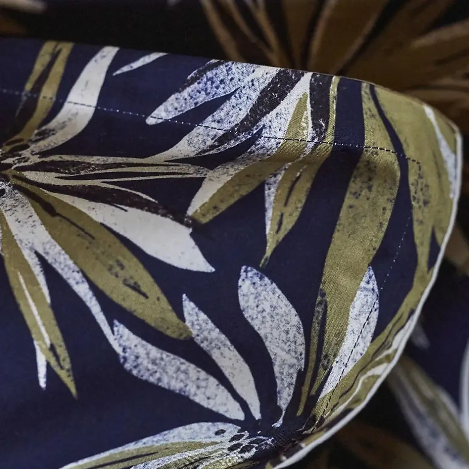 Linnea Taie d'oreiller 65x65 cm en 100% percale de coton EVERLY bleu encre