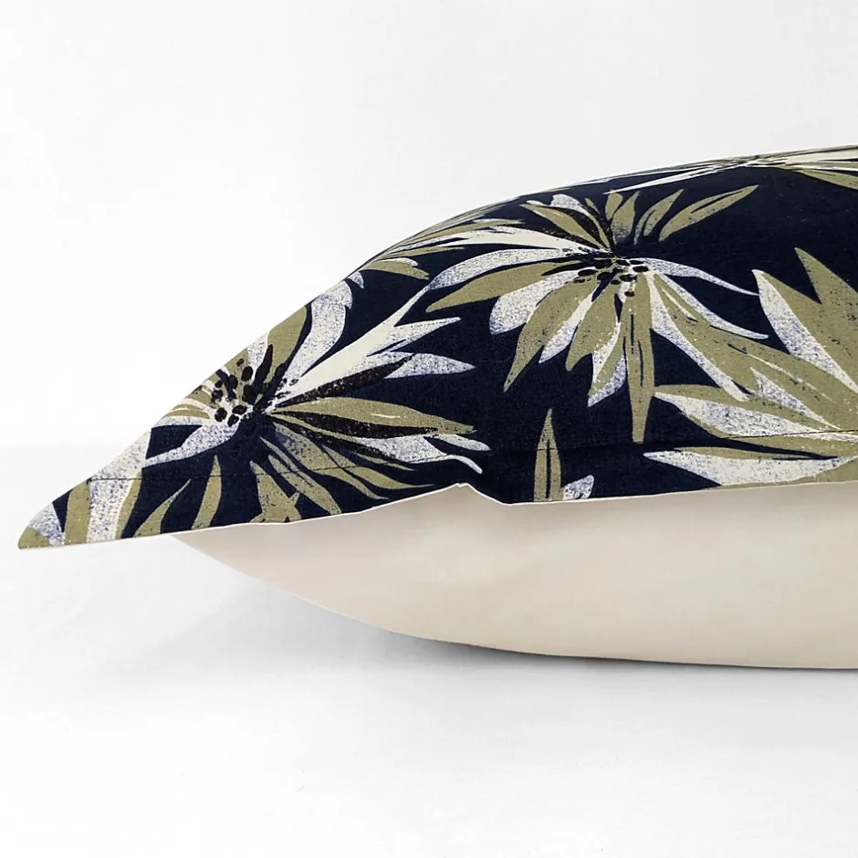 Linnea Taie d'oreiller 65x65 cm en 100% percale de coton EVERLY bleu encre