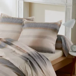 Linnea Taie d'oreiller 65x65 cm en 100% percale de coton ESTEBAN gris beige Sale