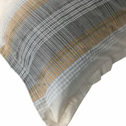 Linnea Taie d'oreiller 65x65 cm en 100% percale de coton ESTEBAN gris beige Sale