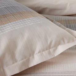 Linnea Taie d'oreiller 65x65 cm en 100% percale de coton ESTEBAN gris beige Sale