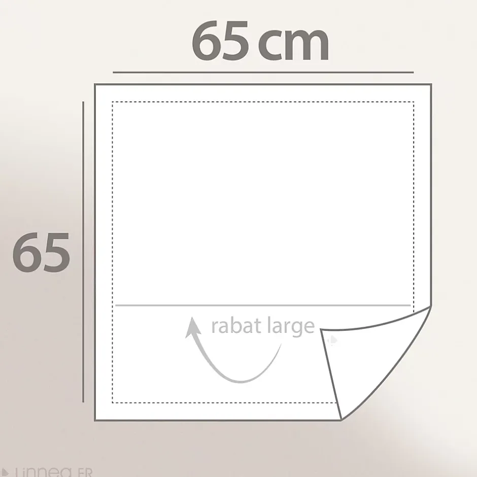 Linnea Taie d'oreiller 65x65 cm en 100% percale de coton MODULO blanc acajou Online