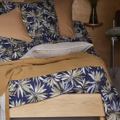 Linnea Taie d'oreiller 50x70 cm en 100% percale de coton EVERLY bleu encre