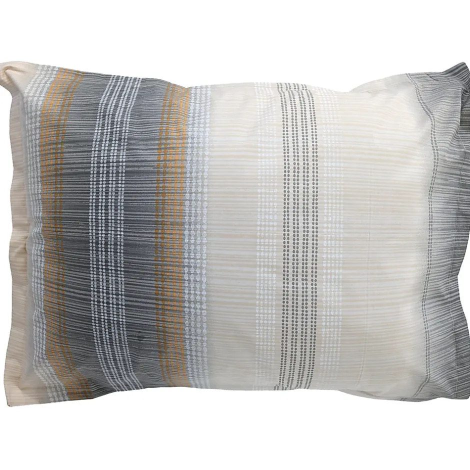 Linnea Taie d'oreiller 50x70 cm en 100% percale de coton ESTEBAN gris beige