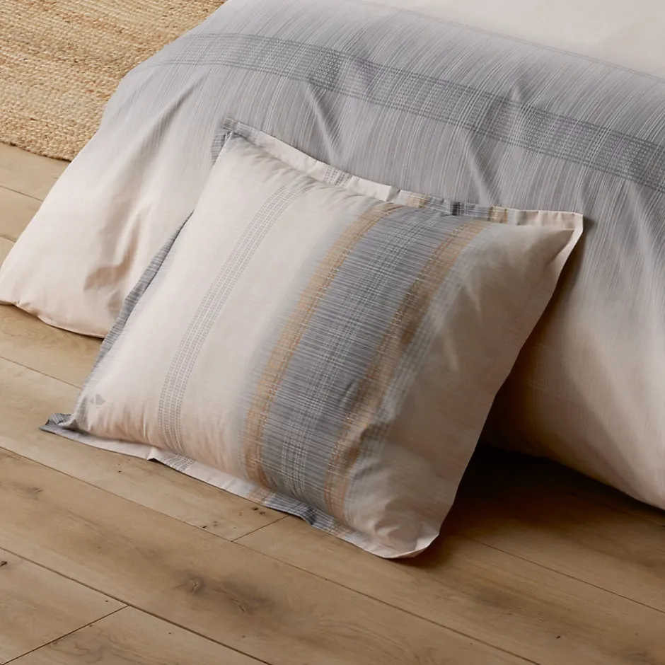 Linnea Taie d'oreiller 50x70 cm en 100% percale de coton ESTEBAN gris beige