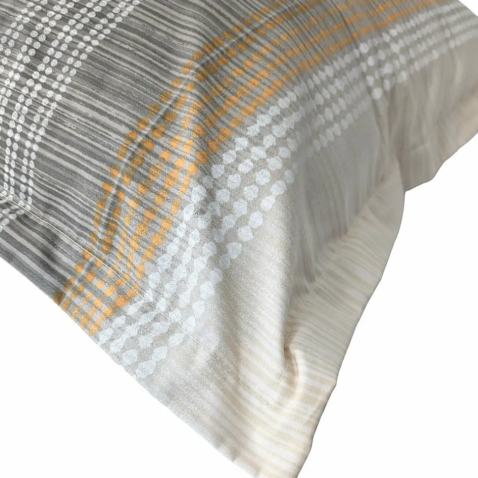 Linnea Taie d'oreiller 50x70 cm en 100% percale de coton ESTEBAN gris beige