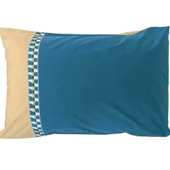 Linnea Taie d'oreiller 50x70 cm en percale de coton LINOA bleu cobalt Best