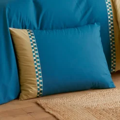 Linnea Taie d'oreiller 50x70 cm en percale de coton LINOA bleu cobalt Best