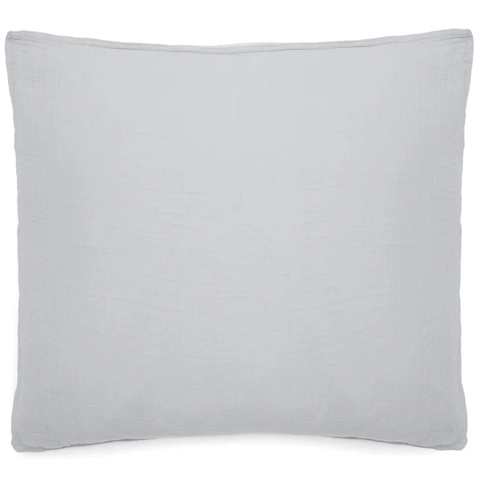 Linnea Taie d'oreiller 65x65 cm mousseline de coton MILOS blanc neige