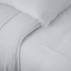 Linnea Taie d'oreiller 50x70 cm mousseline de coton MILOS blanc neige Hot