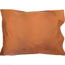 Linnea Taie d'oreiller 50x70 cm percale en coton MACASSAR Cognac